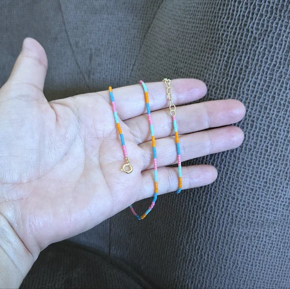 Gorjana "Gigi Stripe" Glass🪟 Bead Necklace - NWT - Picture 14 of 16